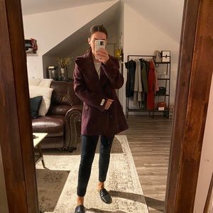 Calvin Klein Plum Peacoat Jacket
